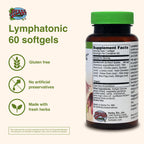 Side view of Herbs Etc. Lymphatonic herbal supplement bottle