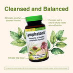 Close up of Herbs Etc. Lymphatonic bottle showing serving size information