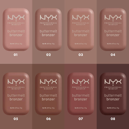 NYX matte face powder showing the smooth texture before application.