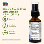 Herbs Etc. Singer's Saving Grace throat relief spray label details