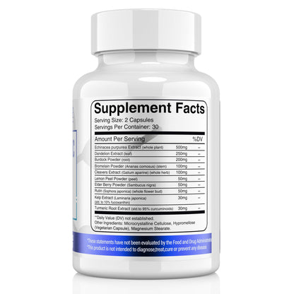Elerule 60 count lymphatic system support capsules bottle