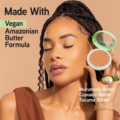 Physicians Formula Bronze shade swatch texture on dark and light skin tones