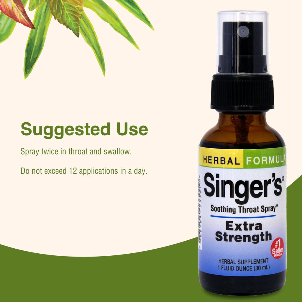 Travel-friendly Herbs Etc. Singer's Saving Grace herbal throat mist