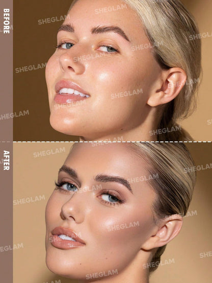 SHEGLAM Sun Sculpt Cool Toned Contour Stick Soft Tan liquid swatch on skin