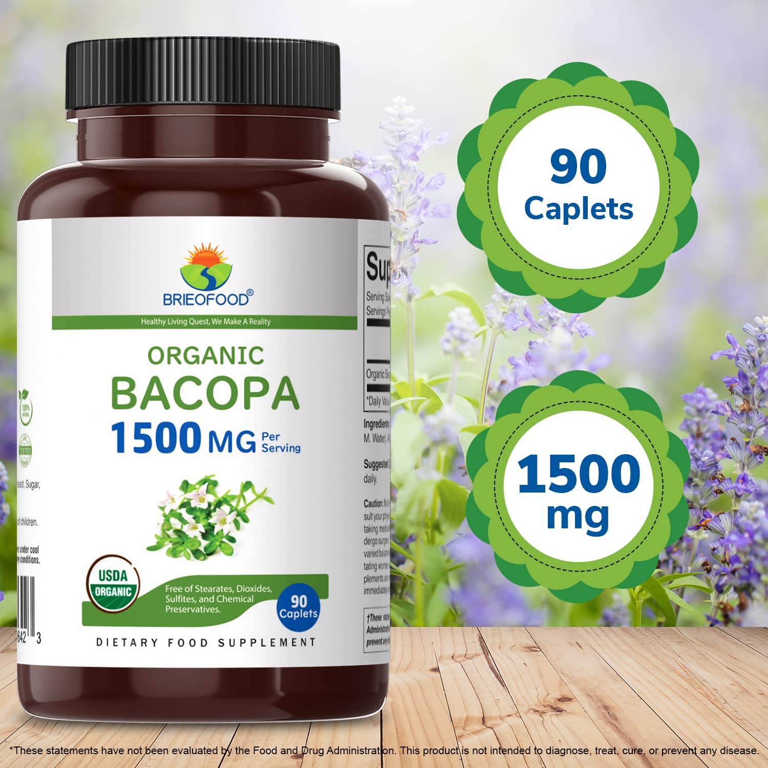 Authentic Brieofood herbal extract supplement for concentration and clarity
