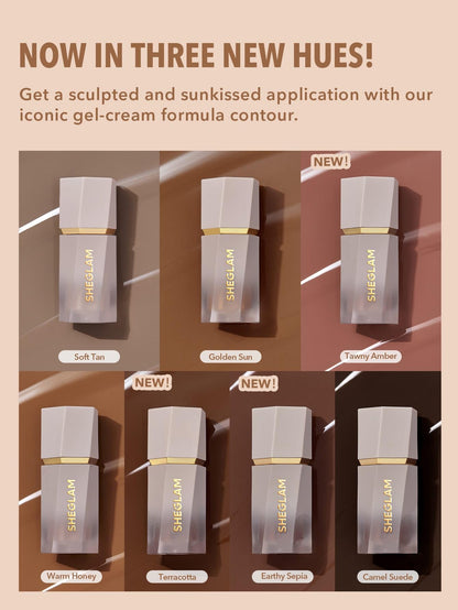 SHEGLAM Sun Sculpt highly pigmented cool toned liquid contour blended finish demonstration