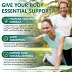 Close up of botanical lymphatic drainage softgels