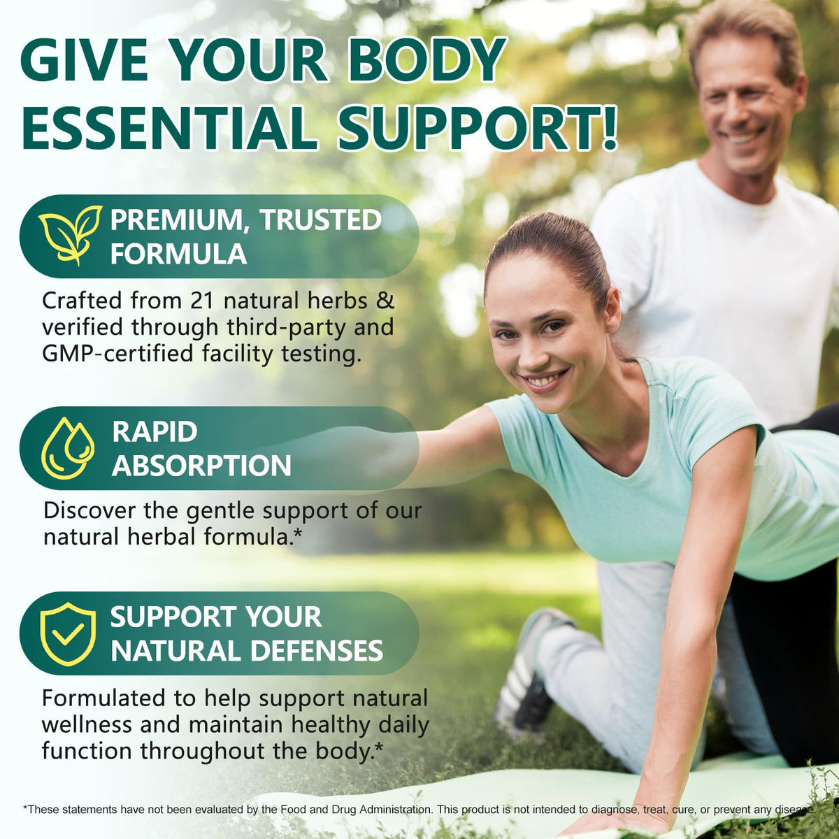 Close up of botanical lymphatic drainage softgels
