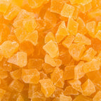 Dried Bael fruit slices scattered next to the one kilogram packaging highlighting the natural texture and quality.