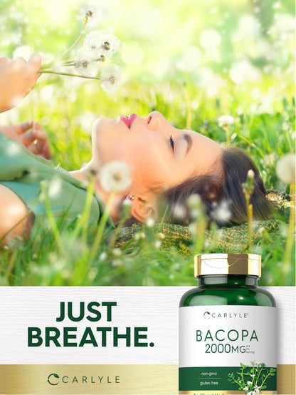 Carlyle Bacopa Monnieri herbal memory booster bottle showing authentic imported tracking details for Indian consumers