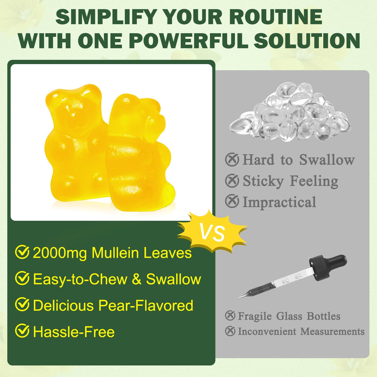 Texture and appearance of Mxczbsm Mullein pear gummies