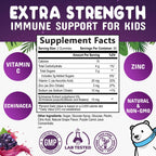 Close up of Nature's Nutrition immune support supplement label