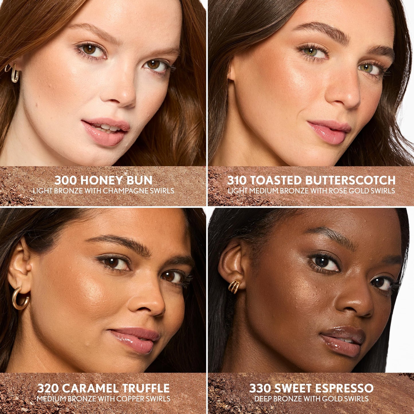 COVERGIRL Toasted Butterscotch 310 baked powder close up swirl texture