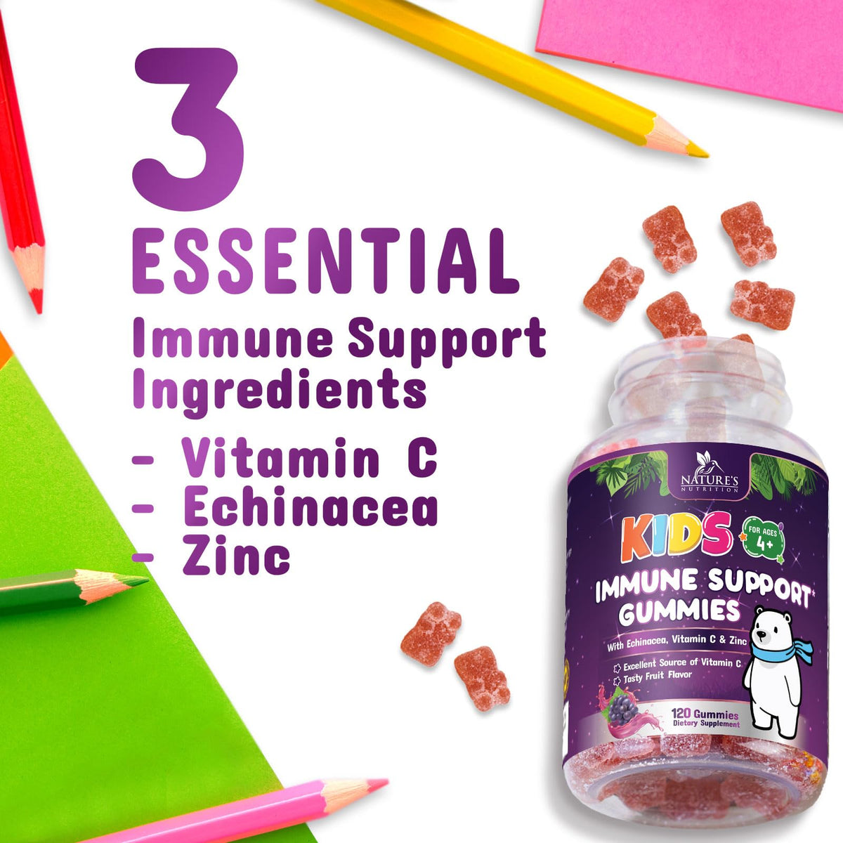 Back of the bottle showing supplement facts and ingredients