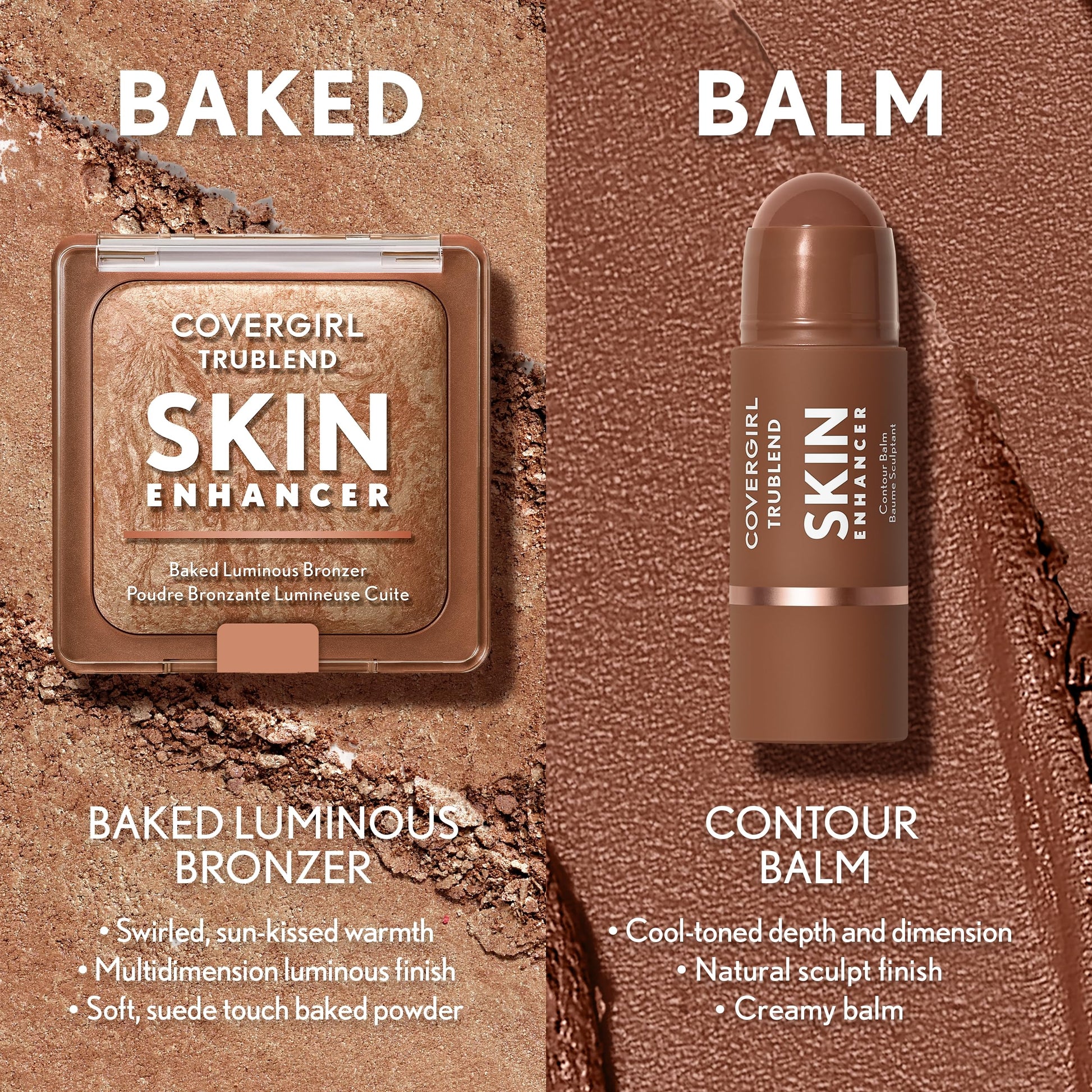 COVERGIRL face sculpting radiant bronzer powder container base details