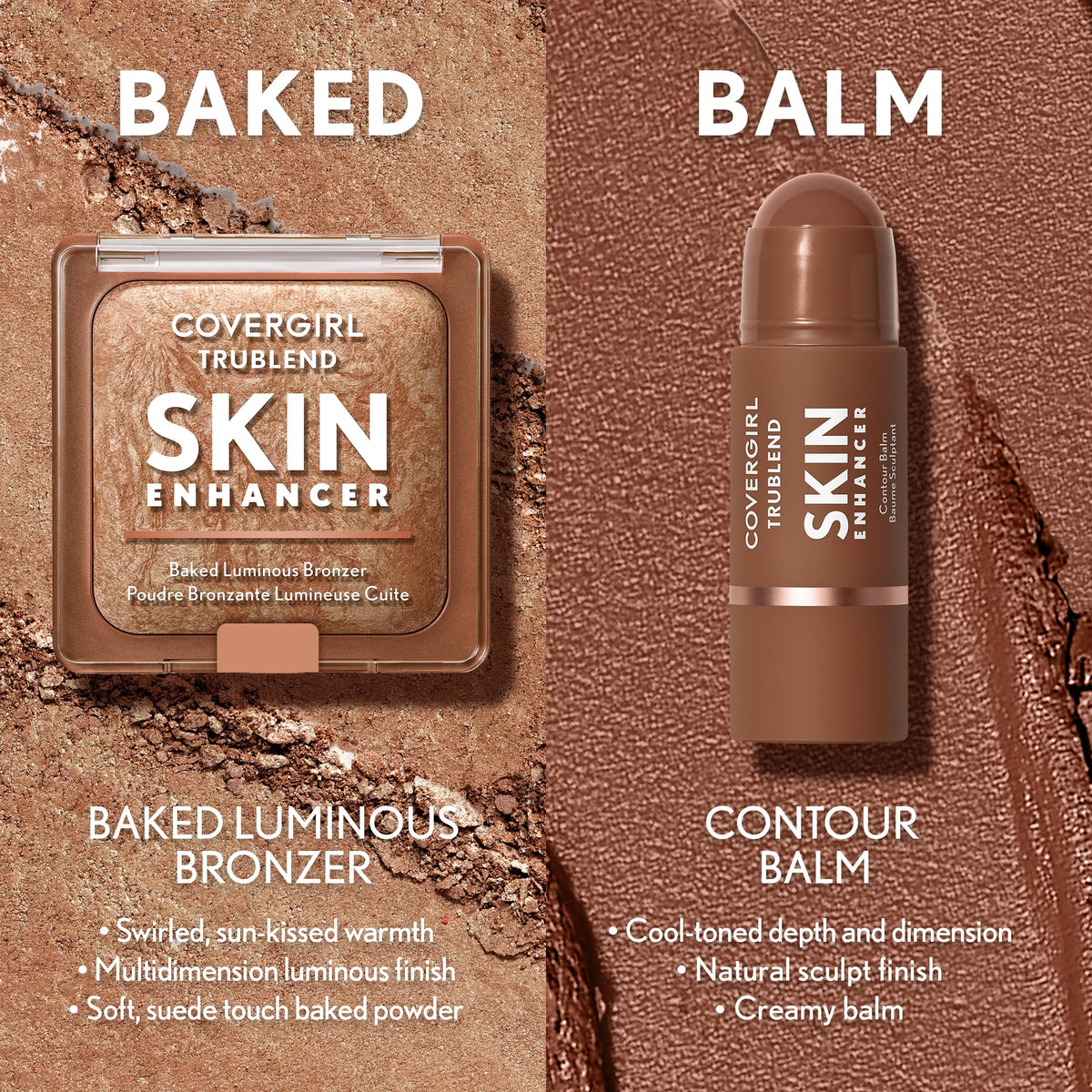 COVERGIRL face sculpting radiant bronzer powder container base details