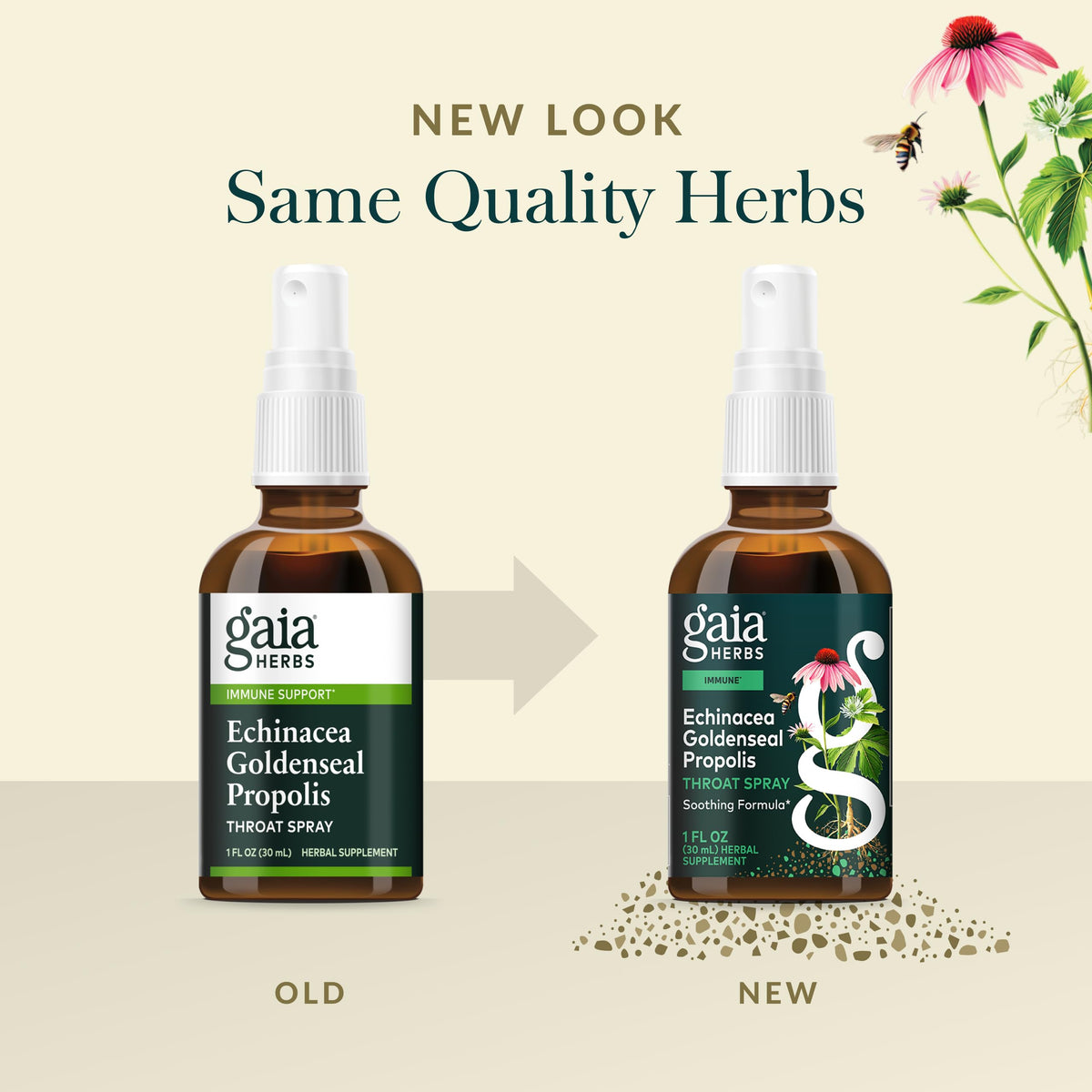 Gaia Herbs Echinacea Goldenseal Propolis spray for throat health