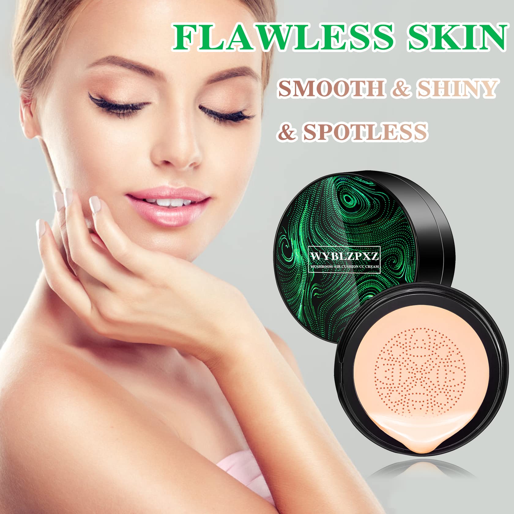 Natural shade CC cream on skin