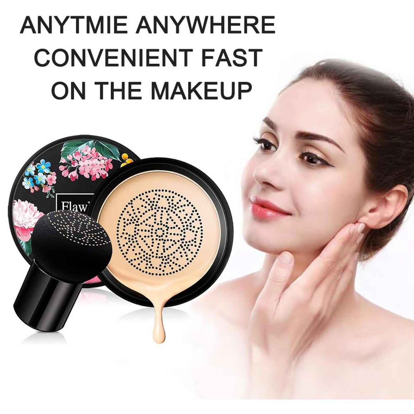 T-H-See Mushroom Head makeup product compact and applicator