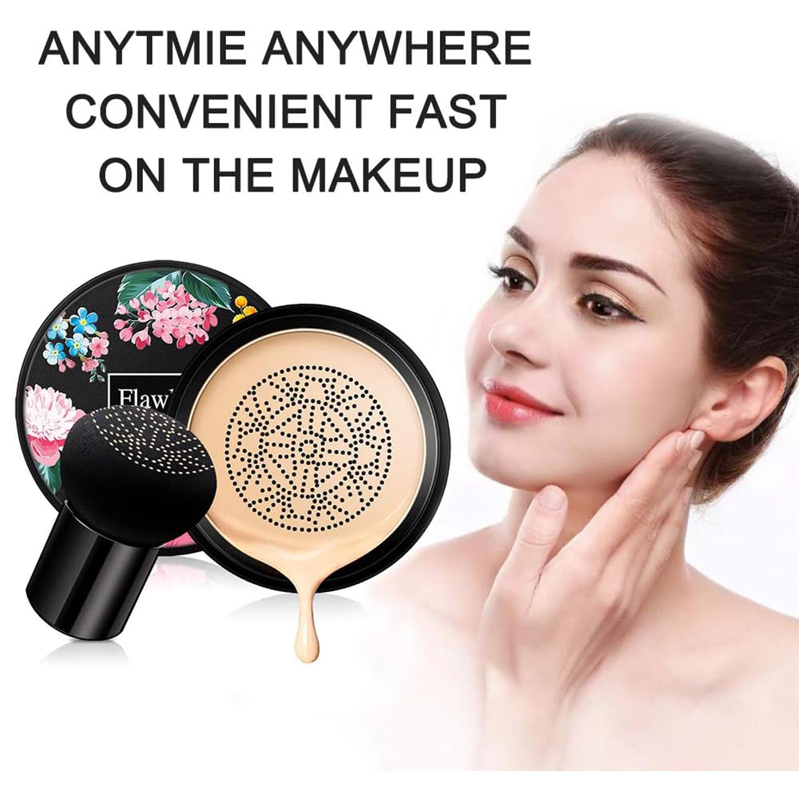 T-H-See Mushroom Head makeup product compact and applicator