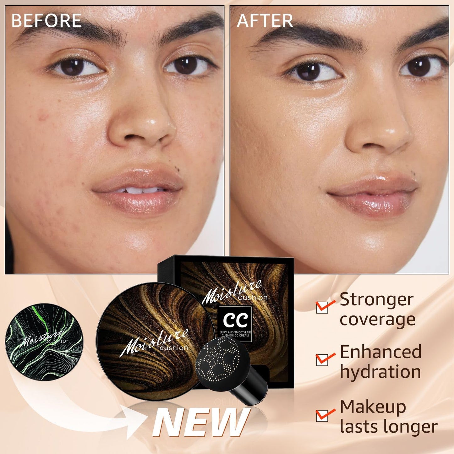 Matte finish result using Kwolykim air cushion
