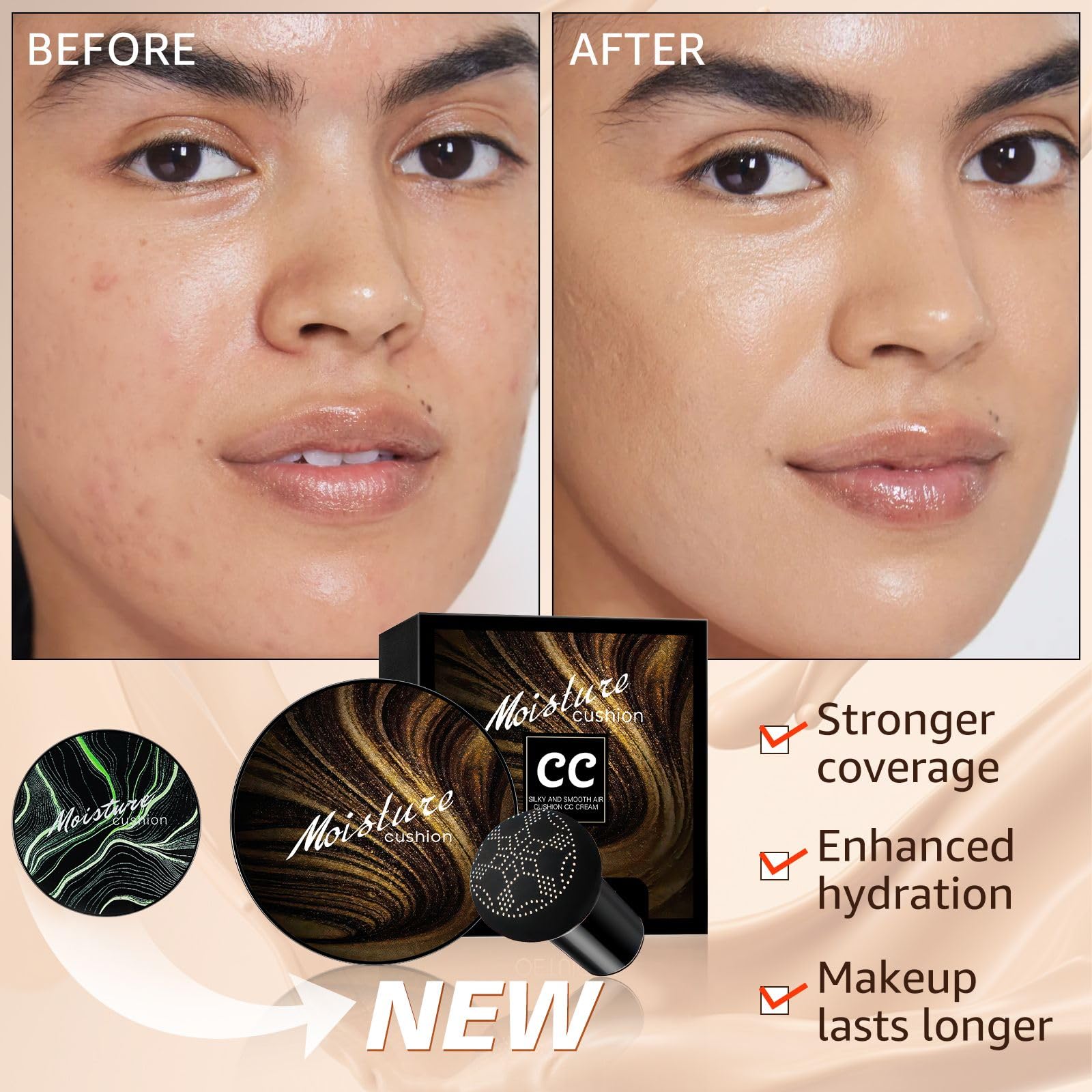 Matte finish result using Kwolykim air cushion