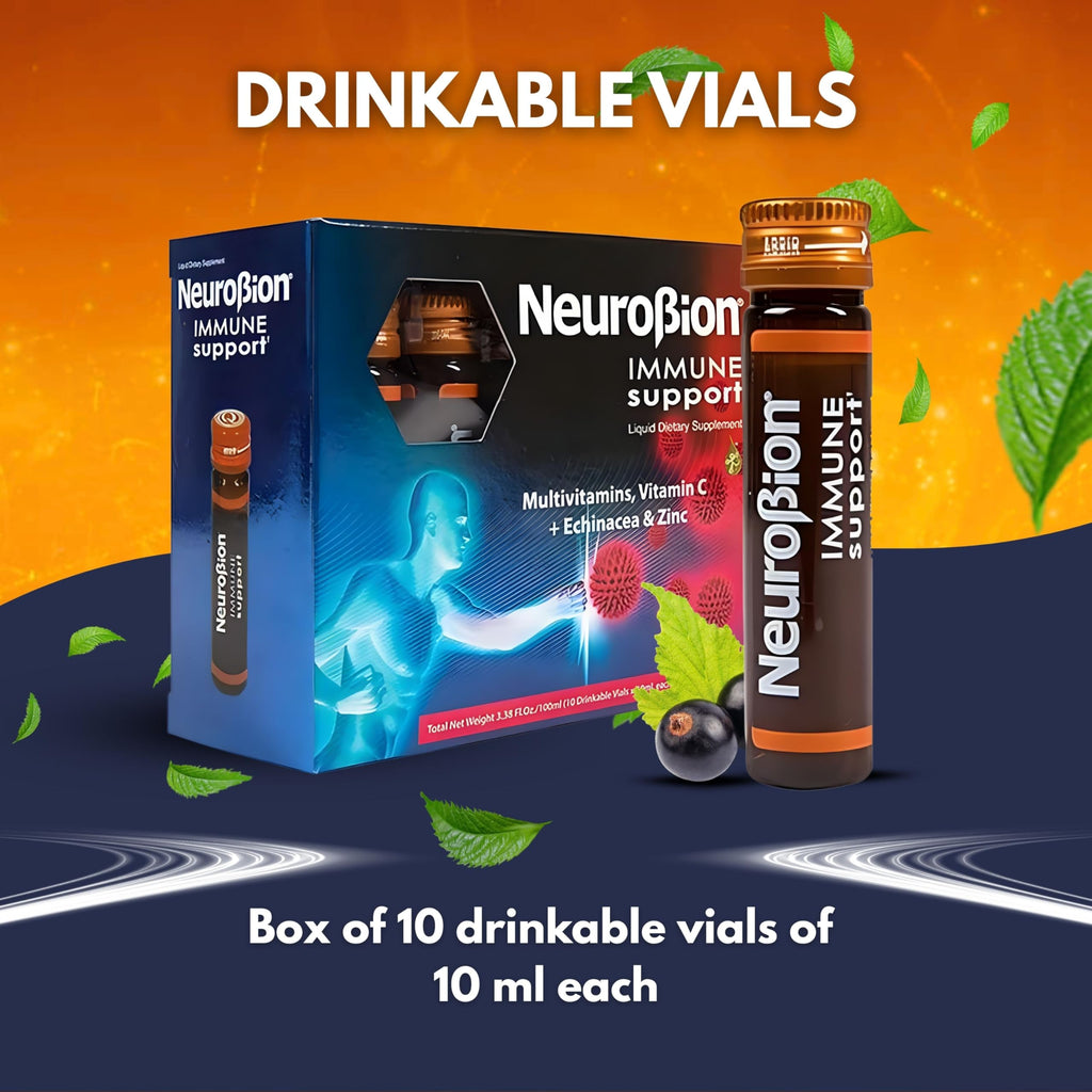 Neurobion immune support supplement bottle and packaging