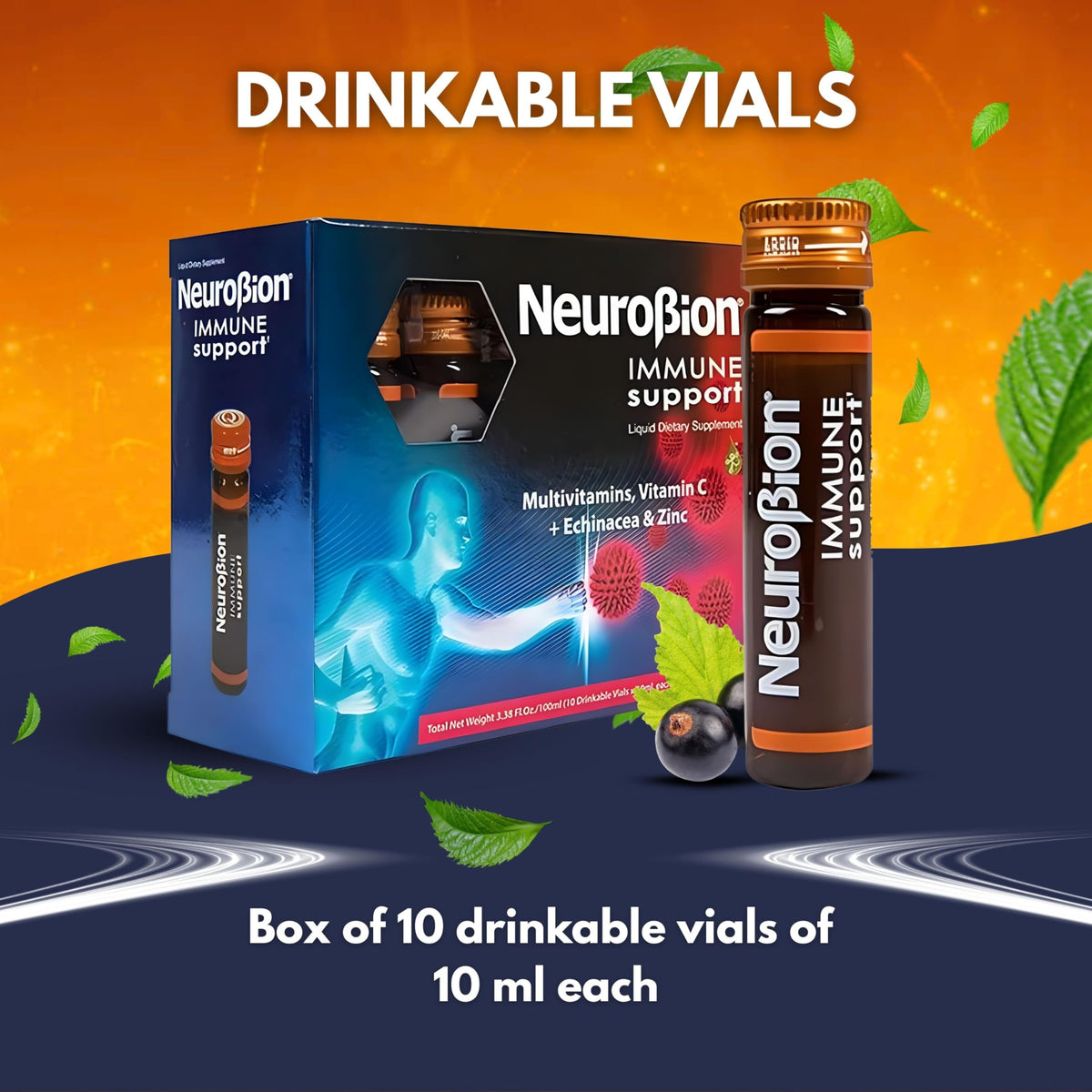 Neurobion immune support supplement bottle and packaging