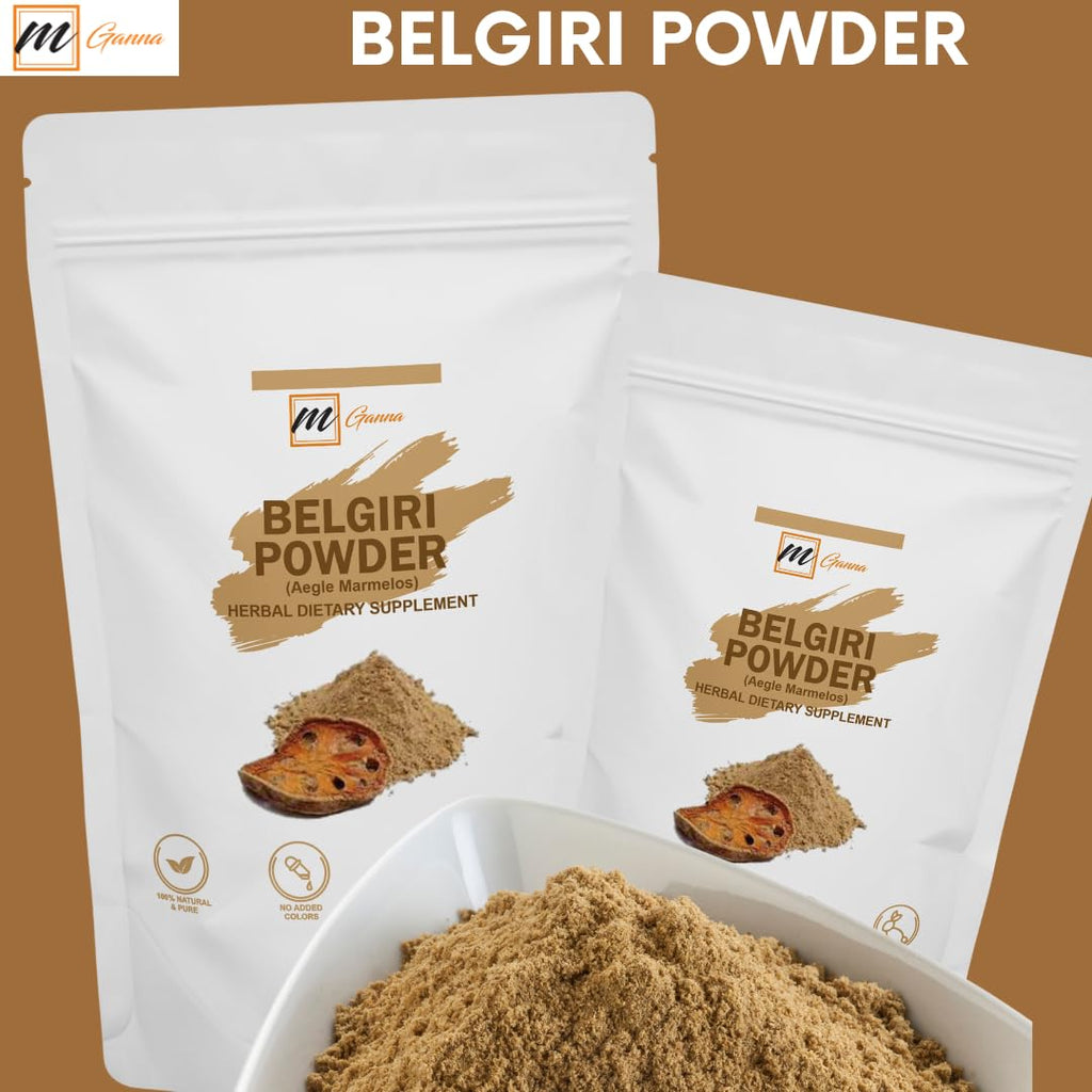 mGanna dry bael phal powder texture close up view