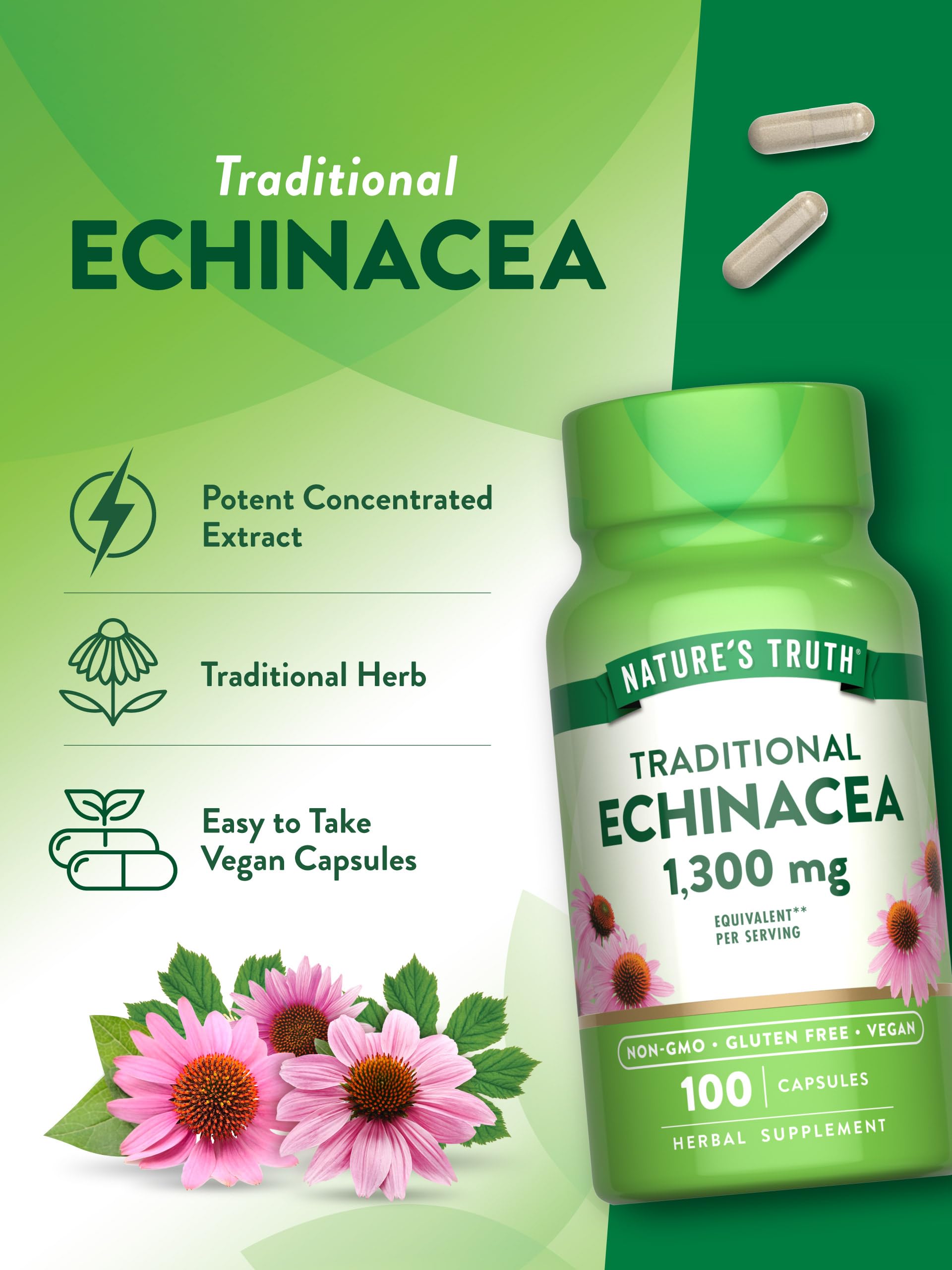 Close up of Nature's Truth immune support supplement bottle