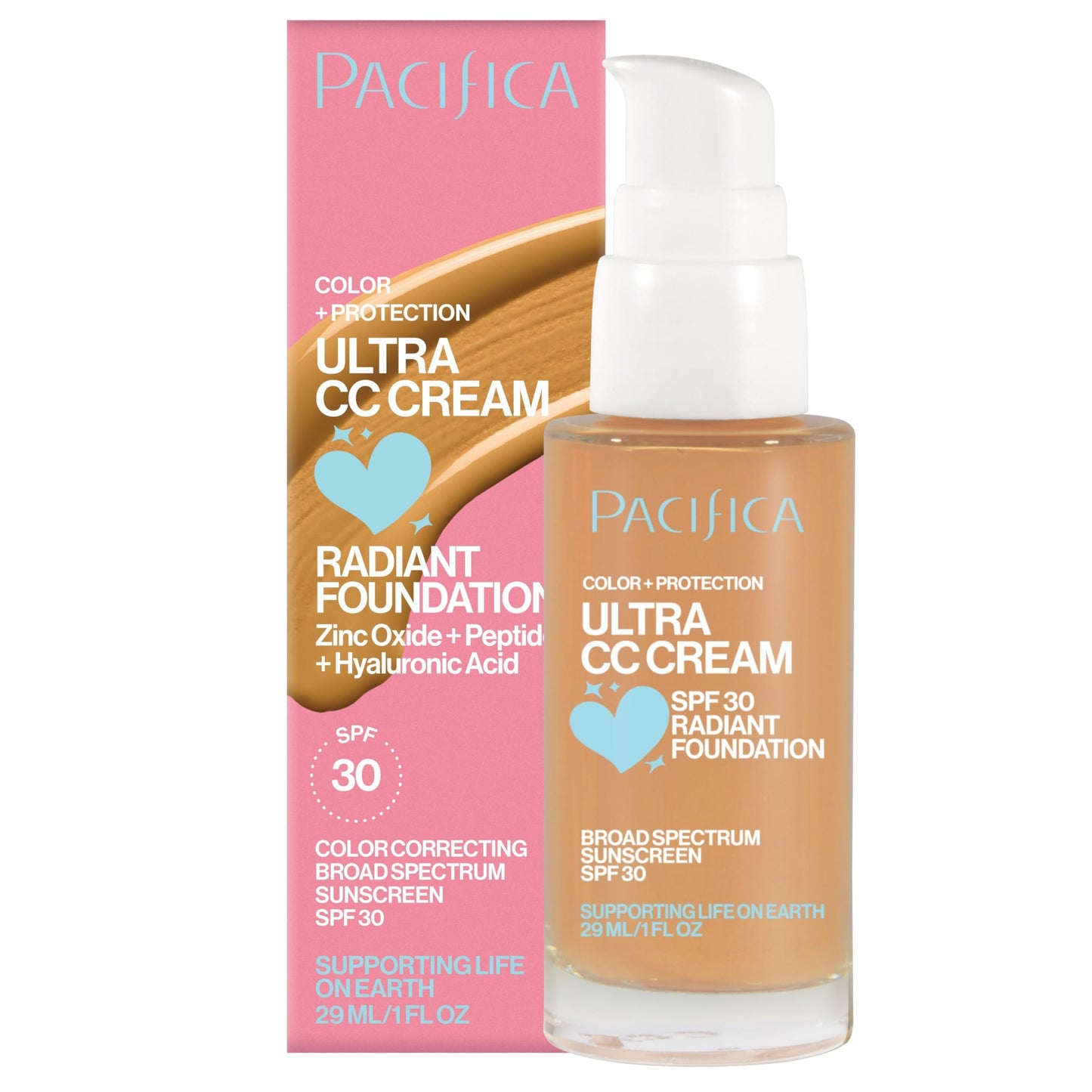 Pacifica CC Cream Radiant Foundation bottle packaging