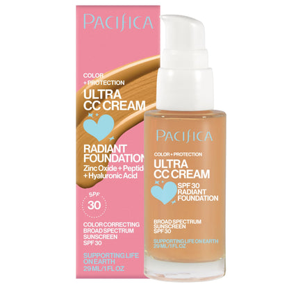 Pacifica CC Cream Radiant Foundation bottle packaging