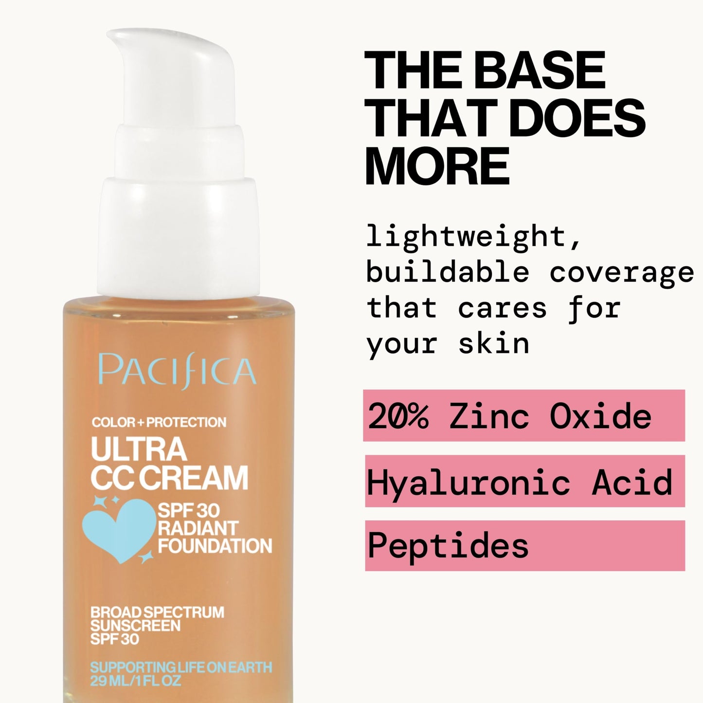 Vegan and cruelty-free Pacifica CC cream label