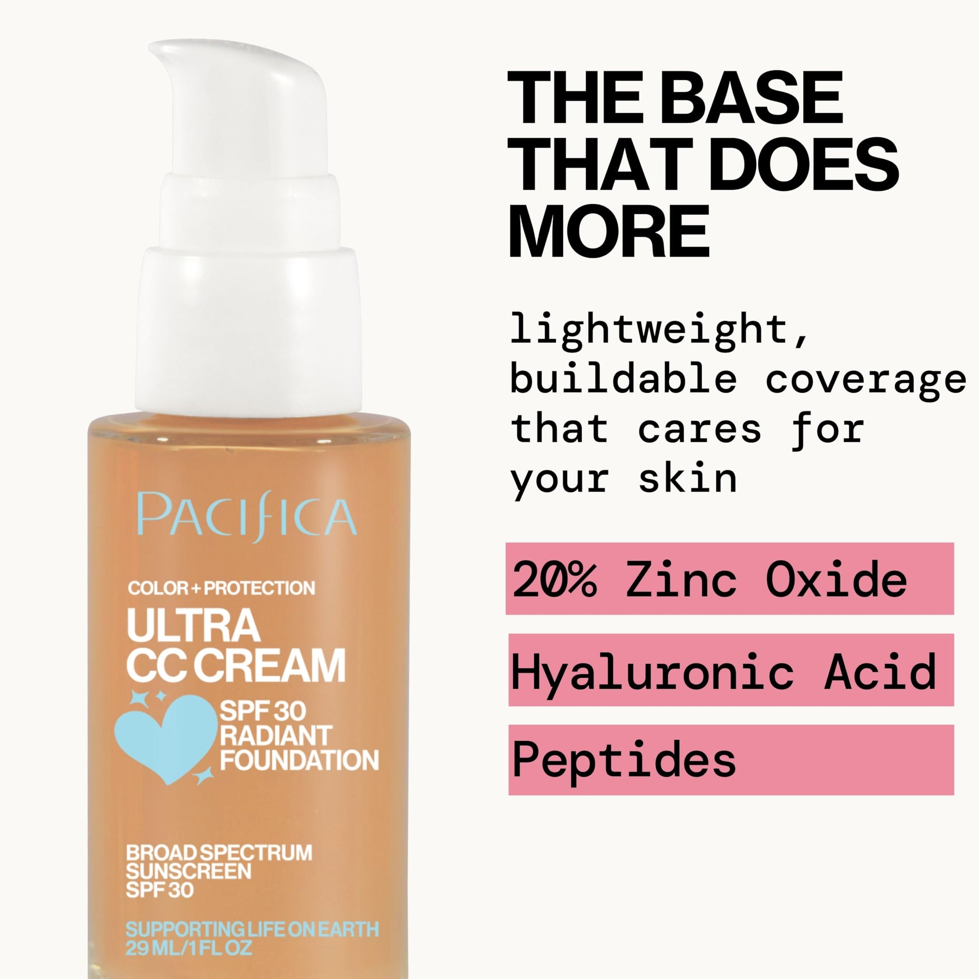 Vegan and cruelty-free Pacifica CC cream label