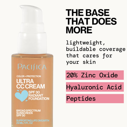 Vegan and cruelty-free Pacifica CC cream label