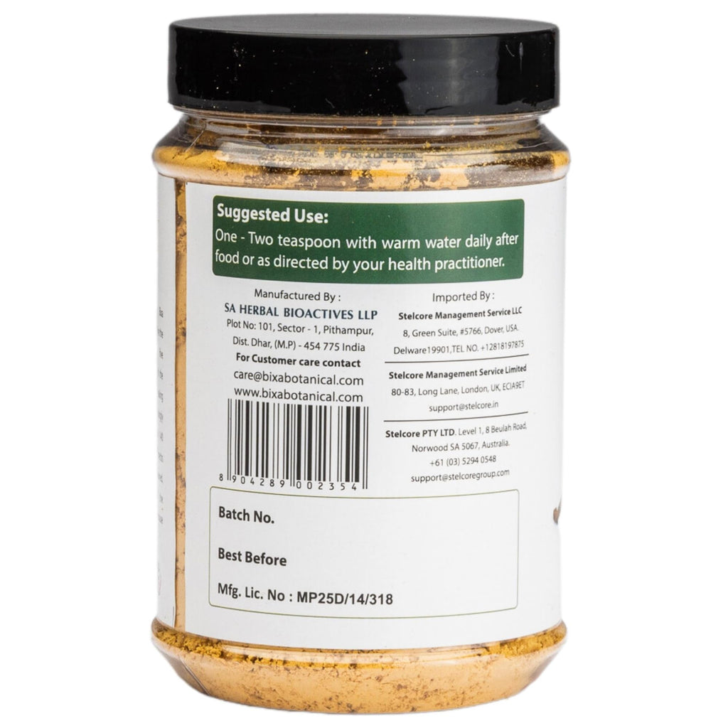 Bixa Botanical Bilva herbal food supplement packaging details and directions