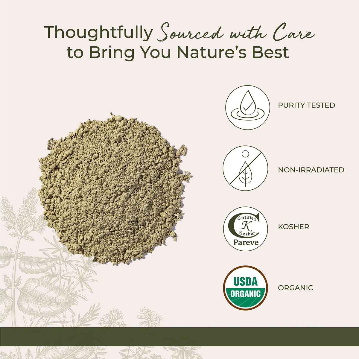 Organic seaweed supplement label and nutritional information