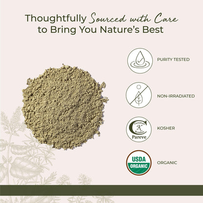 Organic seaweed supplement label and nutritional information