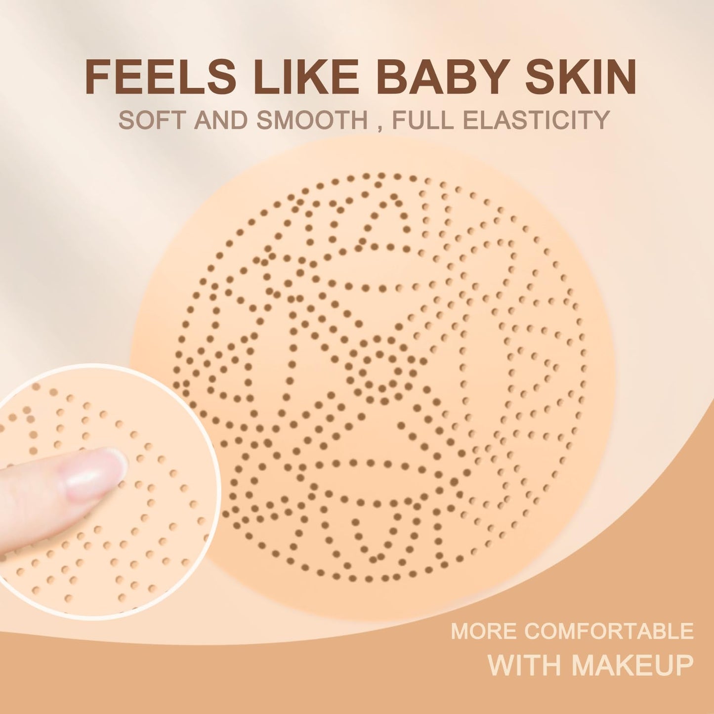 Mushroom head applicator wet versus dry size comparison