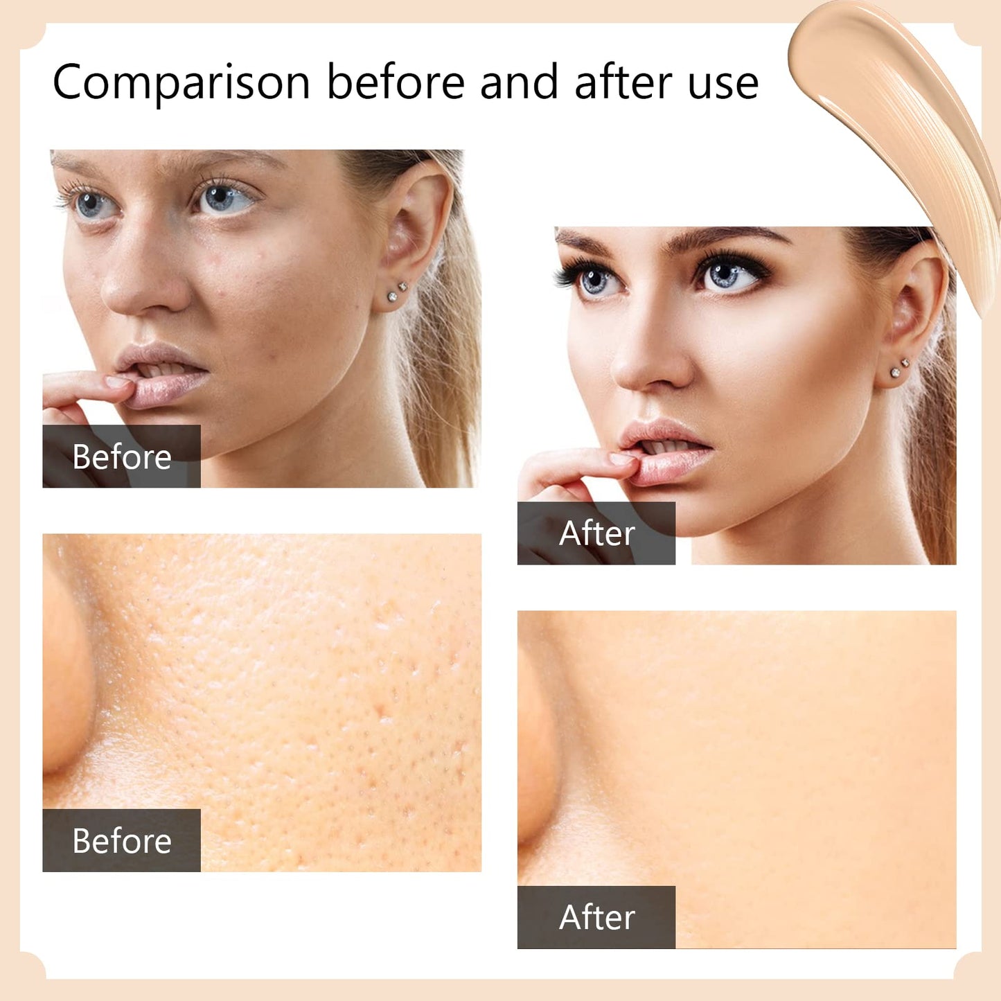 Nifeishi CC Cream 4-in-1 benefits graphic