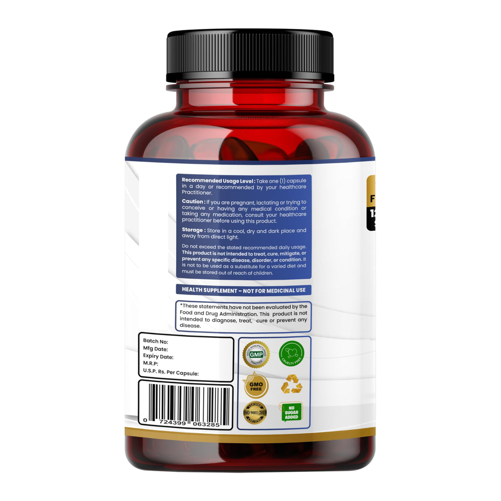 Humming Herbs daily eye nutrition formula bottle displayed clearly to show manufacturing and quality details.