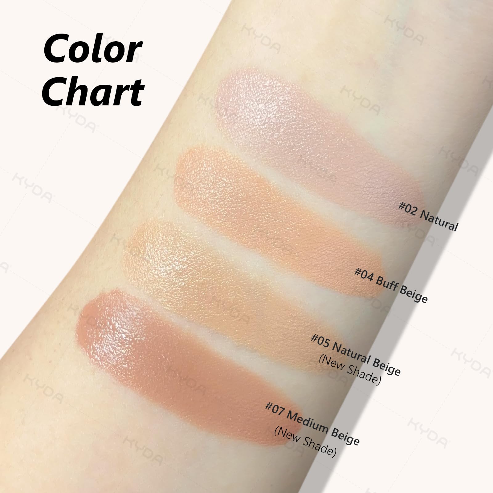 Texture swatch of Ownest Kyda Natural Beige BB cream foundation