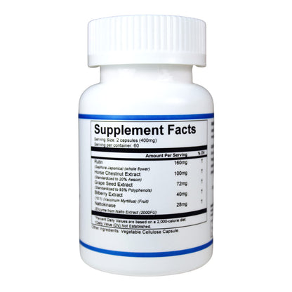 Herbs SRA VeinCare dietary supplement supplement facts and ingredient label list