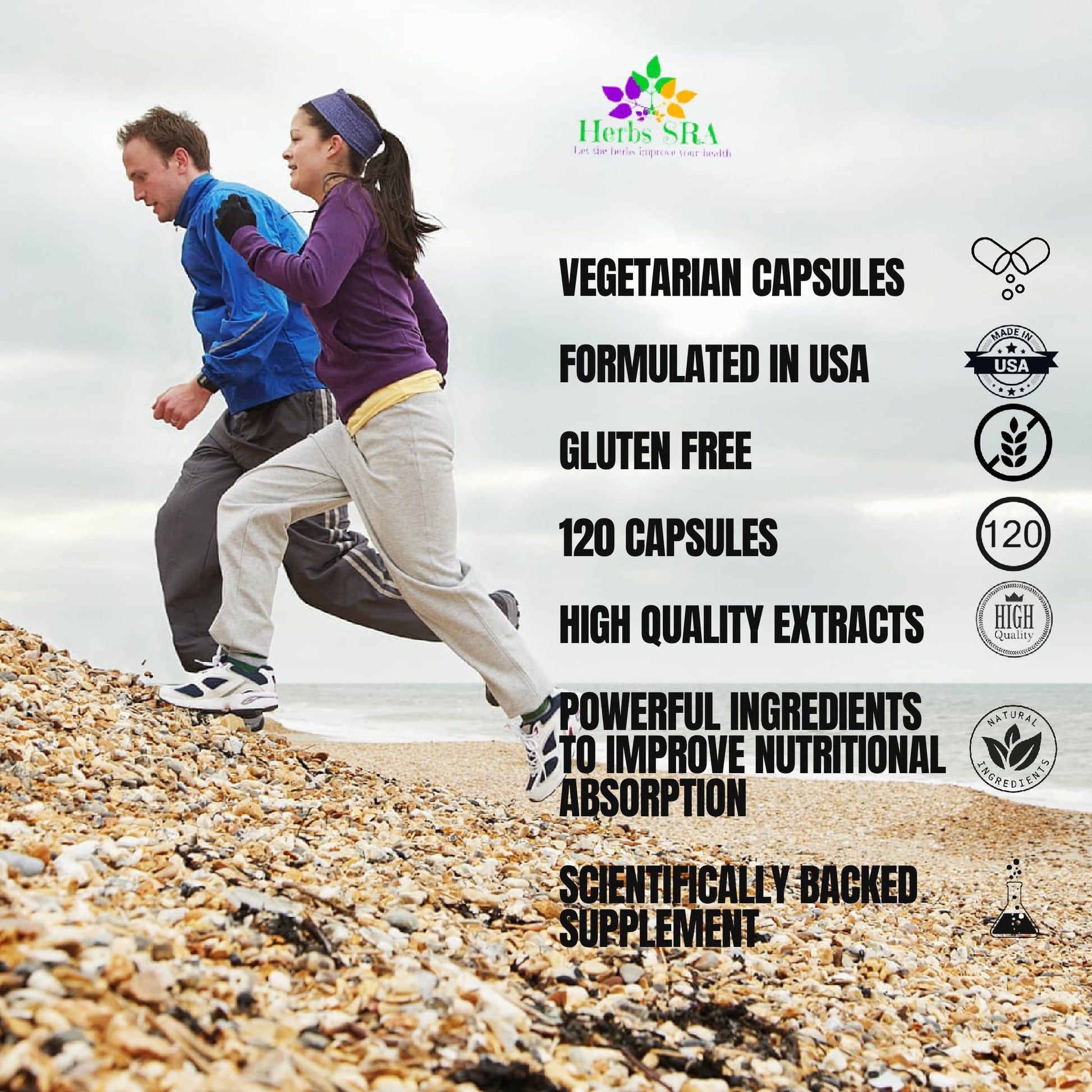 Authentic Herbs SRA vascular health supplement imported bottle packaging