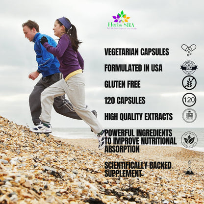 Authentic Herbs SRA vascular health supplement imported bottle packaging