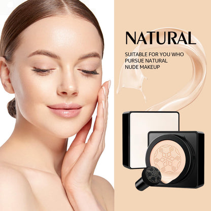 Mushroom head beauty sponge applicator expanding after being wet with water