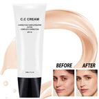 Xoyssfy color correcting cream squeezed on fingertips