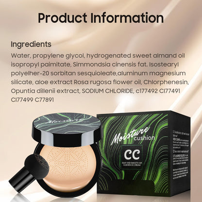 Moisturizing formula CC cream being applied to face