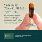 Supplement facts label on Gaia Herbs Echinacea Goldenseal bottle