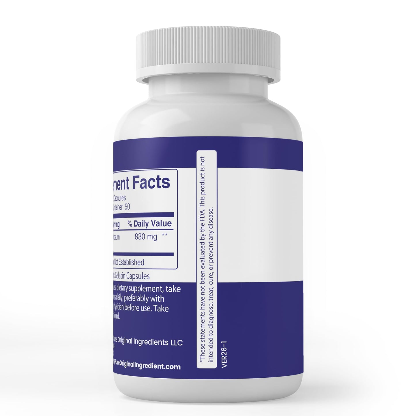 Pure Original Ingredients Bilberry Extract bottles showcasing zero fillers label